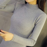 female half head short shirt sleeve turtleneck sweater