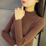 female half head short shirt sleeve turtleneck sweater