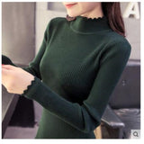 female half head short shirt sleeve turtleneck sweater