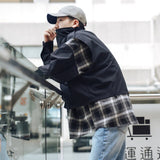 Two-piece casual plaid jacket