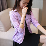 Korean long sleeve knit cardigan