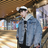 Casual Denim Streetwear Brand Bomber Jacket
