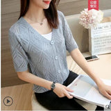 Korean long sleeve knit cardigan