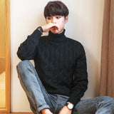 Man Solid Winter Pullover
