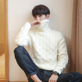 Man Solid Winter Pullover