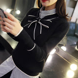 New women's spring bow sweate