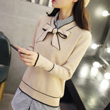 New women's spring bow sweate