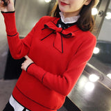 New women's spring bow sweate