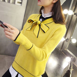 New women's spring bow sweate
